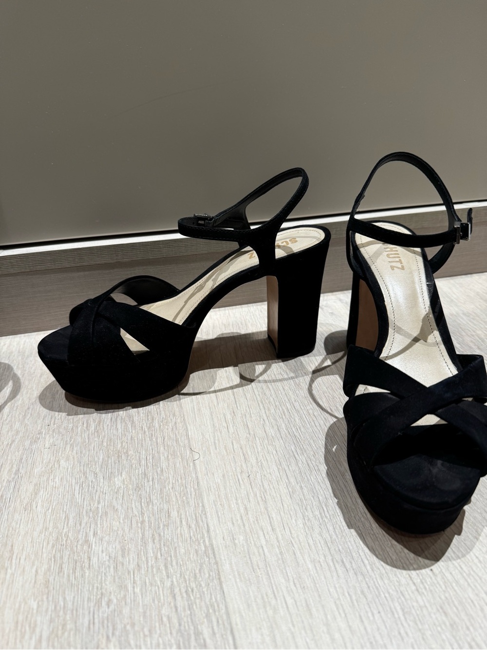Schutz Keefa Suede Platform Sandals